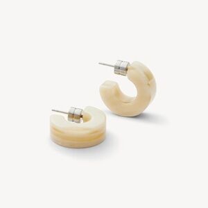 Machete Muse Hoops in Alabaster